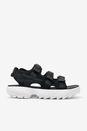 FILA Disruptor Sandals Black / White,Mens Shoes | CA.GUMPRD463